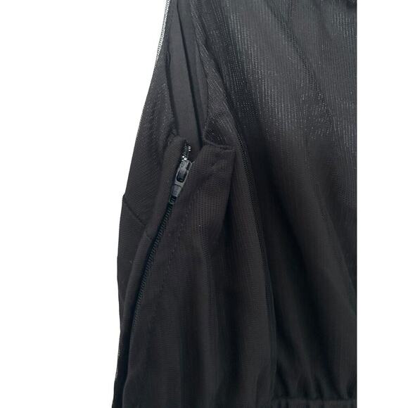 ModCloth Dress Womens Size L Black Sleeveless Tulle Embroidered Roses Mesh Midi - Picture 5 of 15